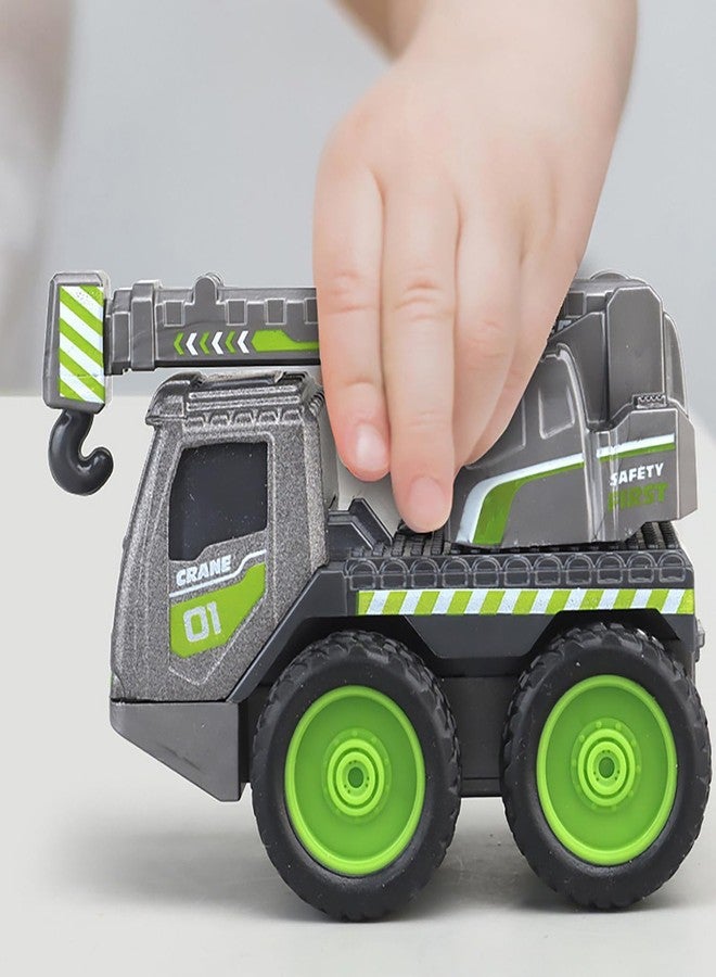 endevi Unbreakable Construction Set of 6 Toys Engineering Construction Vehicle for Children Kids Crane Excavator Road Roller Forklift Mixer Truck Transporter Dumper - Image 4